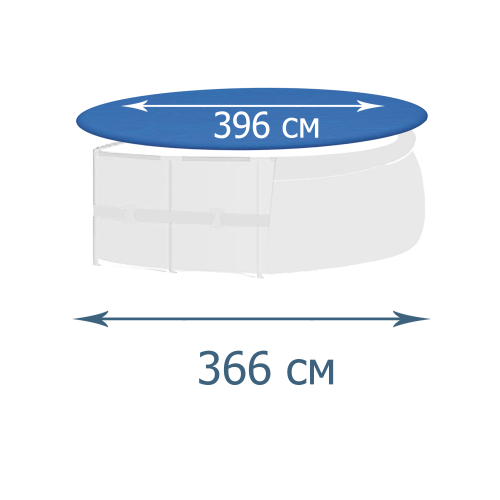 Тент - чохол для каркасного та надувного басейну InPool 33031, 366/396 см