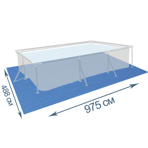 Підстилка для басейну InPool 55022, 975 х 488 см, прямокутна