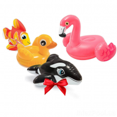 Надувний набір іграшок 4 в 1 Intex 58590-4 «Звірятка» (Тедді, Дакотта, Вейн, Фламінго)