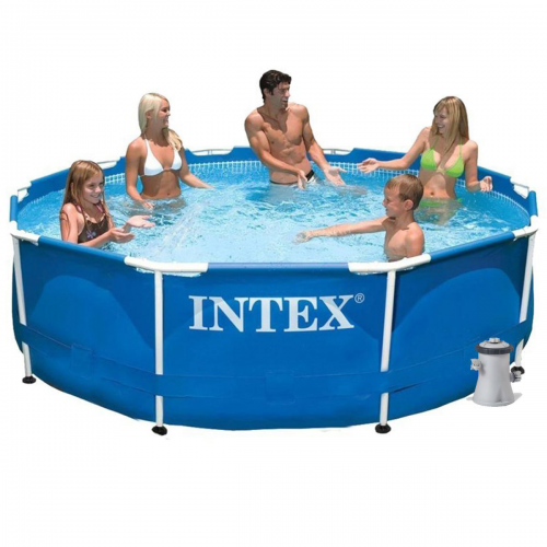 Каркасний басейн Intex 28202 - 3, 305 x 76 см (1 250 л/год, тент, підстилка)