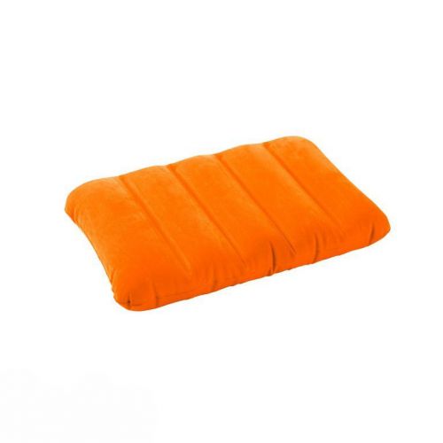 Надувная флокированная подушка Intex 68676, оранжевая
