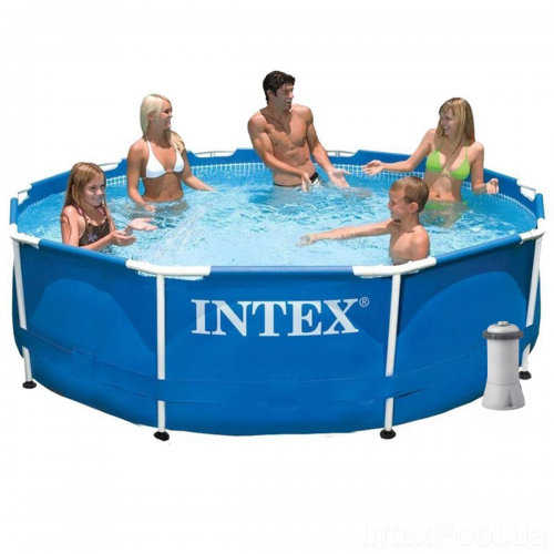 Каркасний басейн Intex 28200 - 4, 305 х 76 см (2 006 л/год, тент, підстилка)