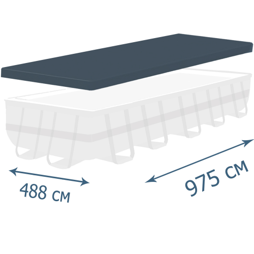 Тент-чохол для каркасного басейну Intex 10757, 975 х 488 см