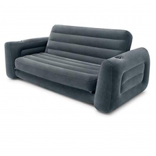 Надувний диван Intex 66552, 203 х 224 х 66 см. Флокований диван трансформер 2 в 1